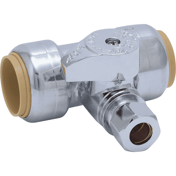 SHARKBITE 24986 3/4" x 3/4" x 3/8" Compression Tee Stop - Edmondson Supply