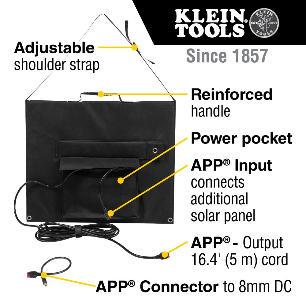 Klein Tools 29250 60W Portable Solar Panel - Edmondson Supply