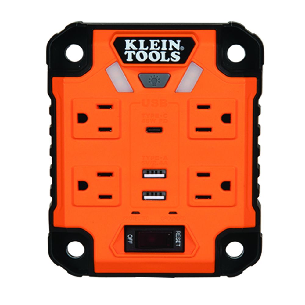 Klein Tools 29601 PowerBox 1, Magnetic Mounted Power Strip with Integrated LED Lights - Edmondson Supply