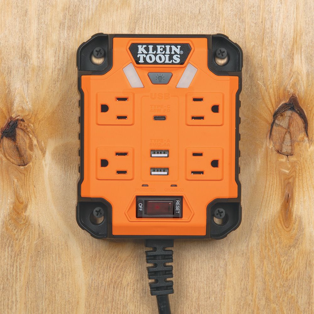Klein Tools 29601 PowerBox 1, Magnetic Mounted Power Strip with Integrated LED Lights - Edmondson Supply