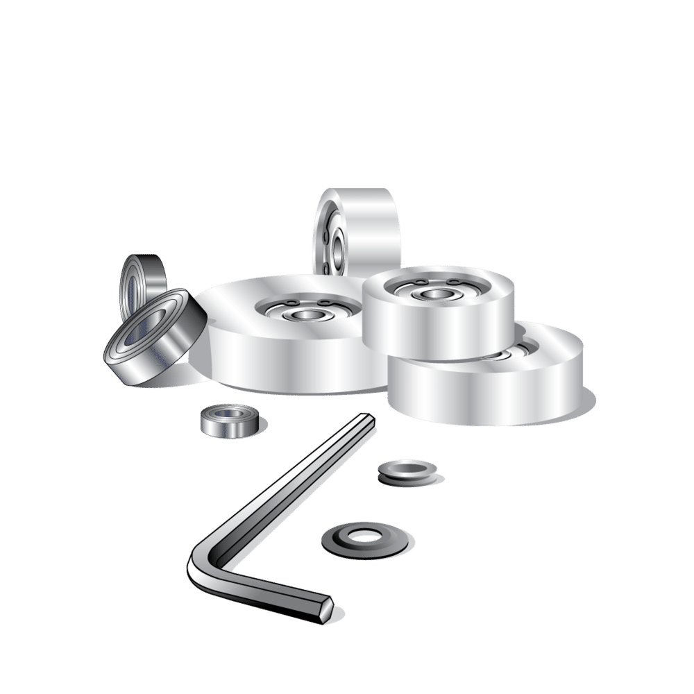 Freud 32-504 flush, 1/8", 1/4", 5/16", 3/8", 7/16", 1/2" Depth Rabbeting Bit with Bearings Set - Edmondson Supply