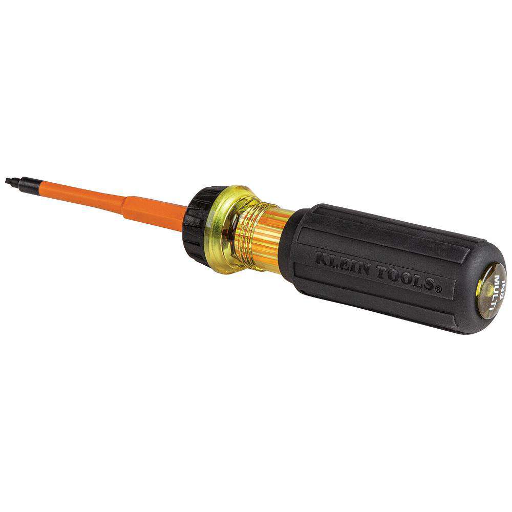 Klein Tools 32287 2-in-1 Insulated Flip-Blade Screwdriver, #1/#2 Square - Edmondson Supply