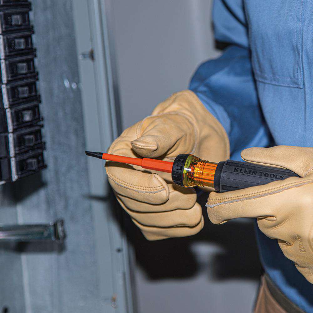 Klein Tools 32293 2-in-1 Insulated Flip-Blade Screwdriver, #2 Ph, 1/4-Inch Sl - Edmondson Supply