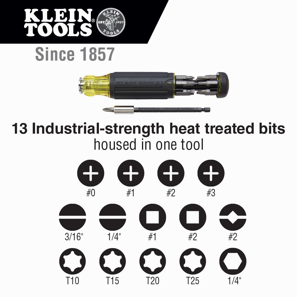 Klein Tools 32303 14-in-1 Multi-Bit Adjustable Length Screwdriver - Edmondson Supply