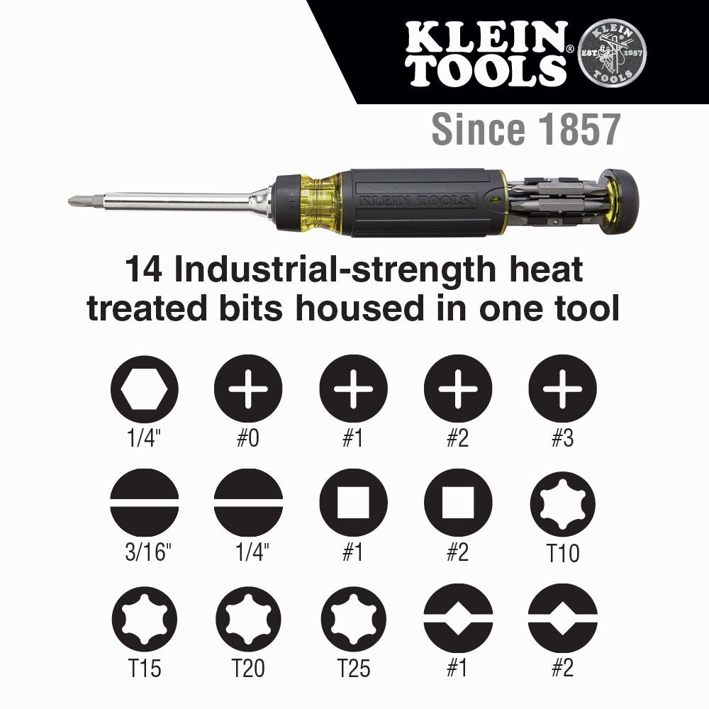 Klein Tools 32305 15-in-1 Multi-Bit Ratcheting Screwdriver - Edmondson Supply