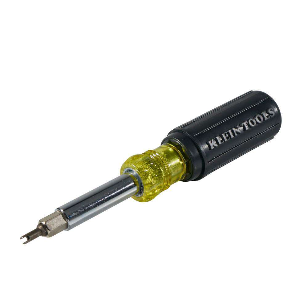 Klein Tools 32527 Multi-Bit Screwdriver / Nut Driver, 11-in-1, Ph, Sl, Sq, Schrader Bits - Edmondson Supply