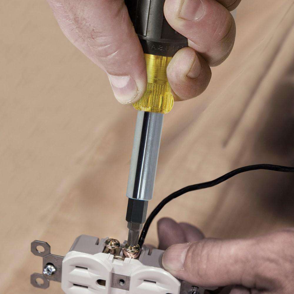 Klein Tools 32557 6-in-1 Multi-Bit Screwdriver / Nut Driver, Heavy Duty - Edmondson Supply