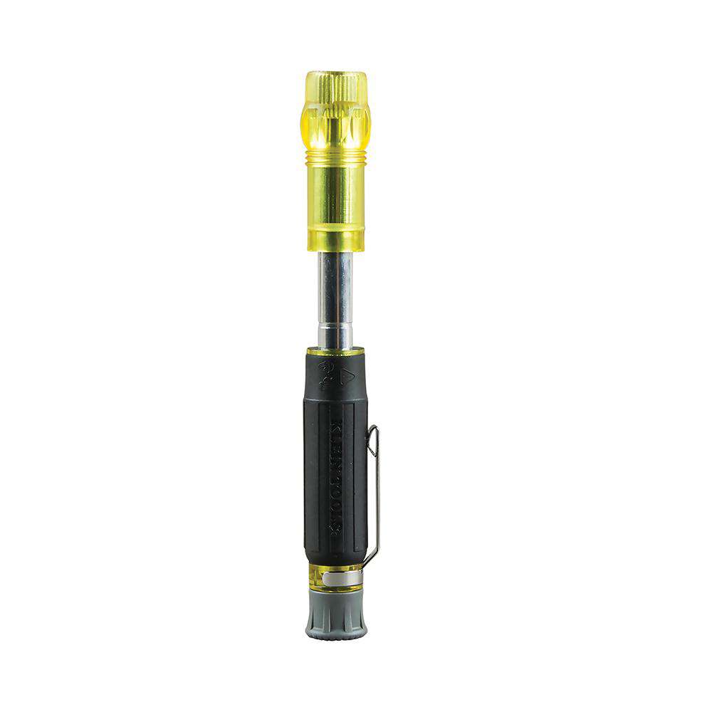 Klein Tools 32613 HVAC Pocket Screwdriver, 3-in-1, Phillips, Slotted, Schrader Bits - Edmondson Supply