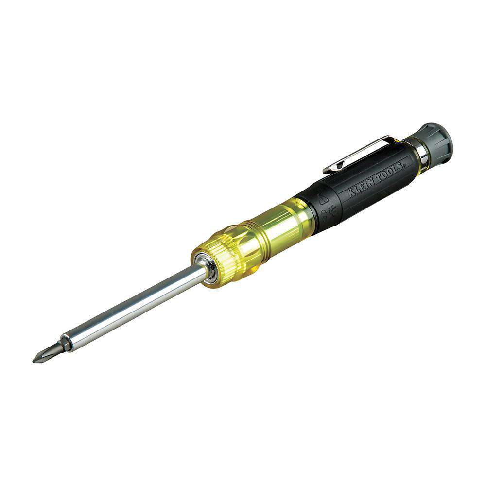 Klein Tools 32614 Multi-Bit Electronics Pocket Screwdriver, 4-in-1, Ph, Sl Bits - Edmondson Supply