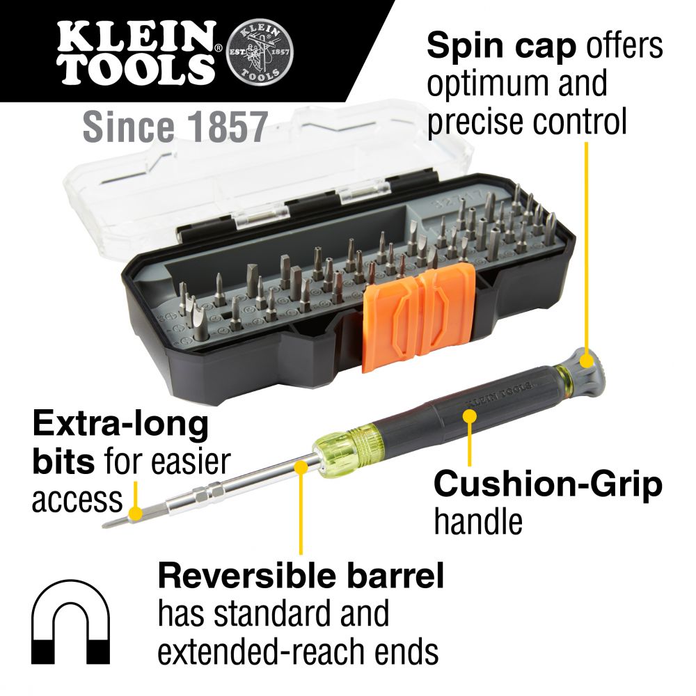 Klein Tools 32717 All-in-1 Precision Screwdriver Set with Case - Edmondson Supply