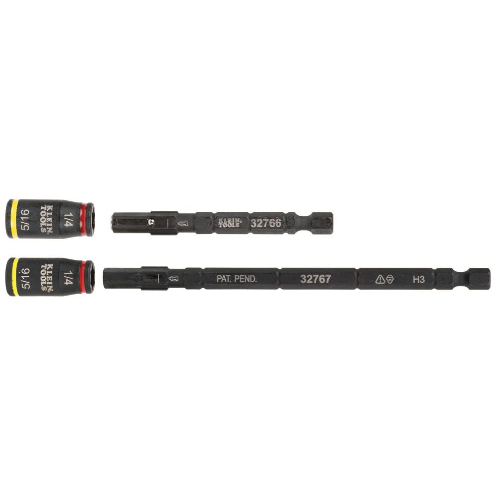 Klein Tools 32768 3-in-1 Impact Flip Socket Set, 1/4-Inch, 5/16-Inch, 2-Piece - Edmondson Supply