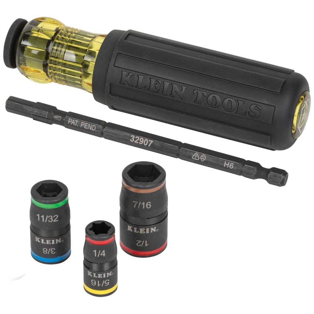 Klein Tools 32900 7-in-1 Impact Flip Socket with Handle - Edmondson Supply