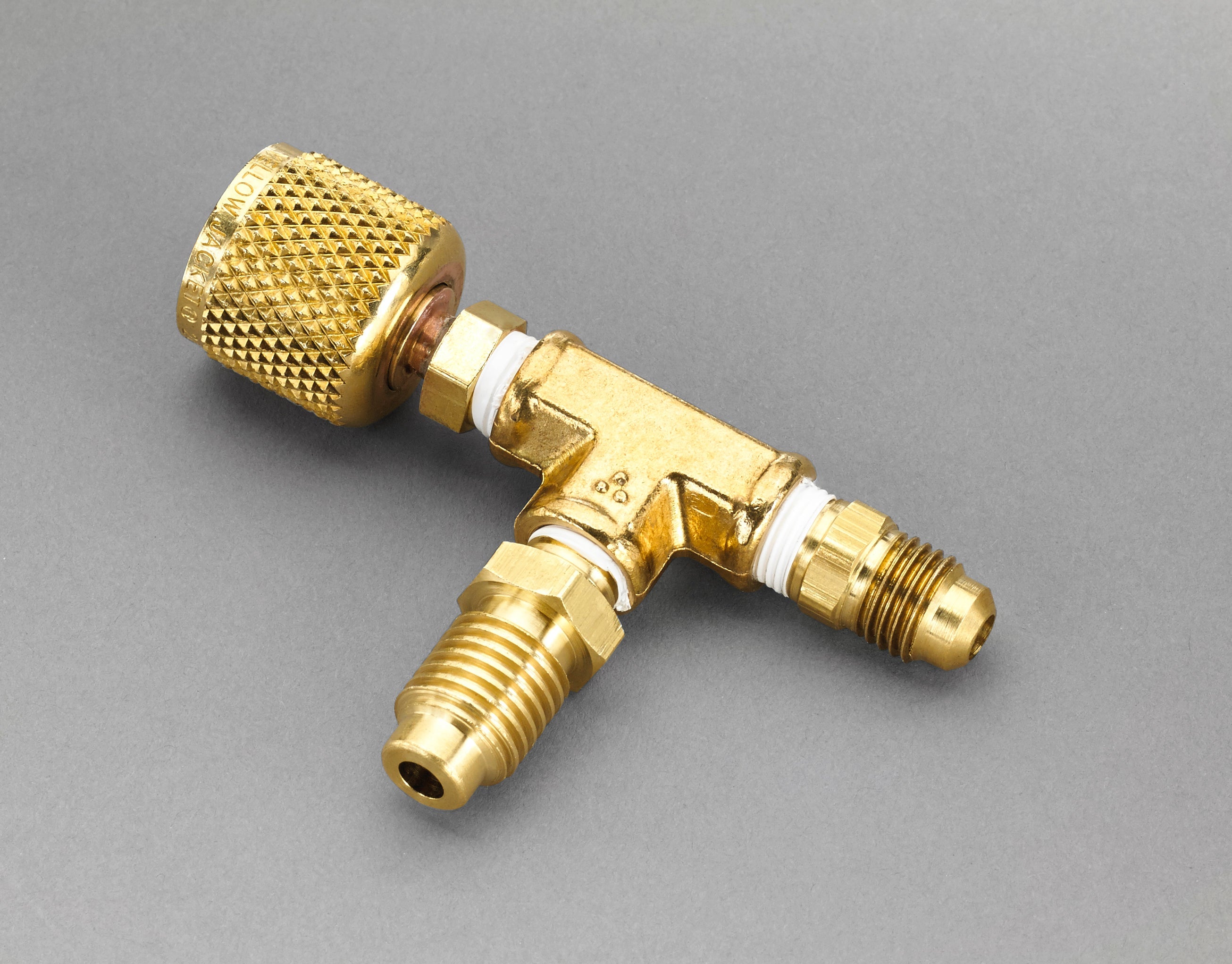 Yellow Jacket 36019 3/8″ Vacuum Pump Adapter with 1/4″ Flare and 1/2″ Acme Male Fittings - Edmondson Supply