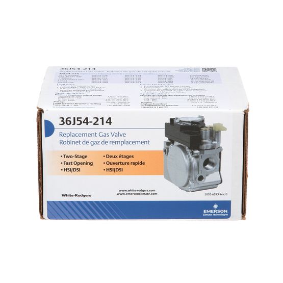 Copeland White-Rodgers 36J54-214 Two-Stage, Fast Opening, HSI 36G/36J Series Gas Valve - Edmondson Supply