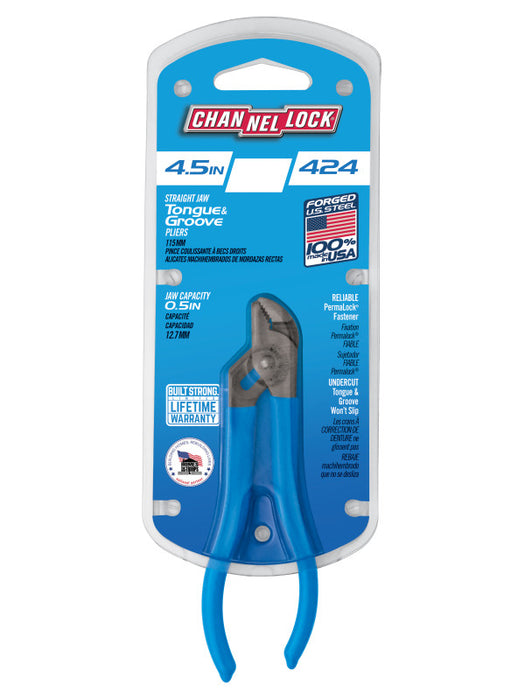 Channellock 424 4.5" Straight Jaw Tongue & Groove Pliers - Edmondson Supply