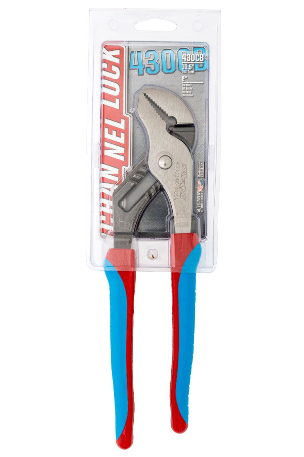 Channellock 430CB 10" Code Blue Straight Jaw Tongue & Groove Pliers - Edmondson Supply