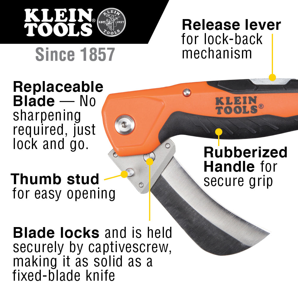 Klein Tools 44218 Cable Skinning Utility Knife w/Replaceable Blade - Edmondson Supply