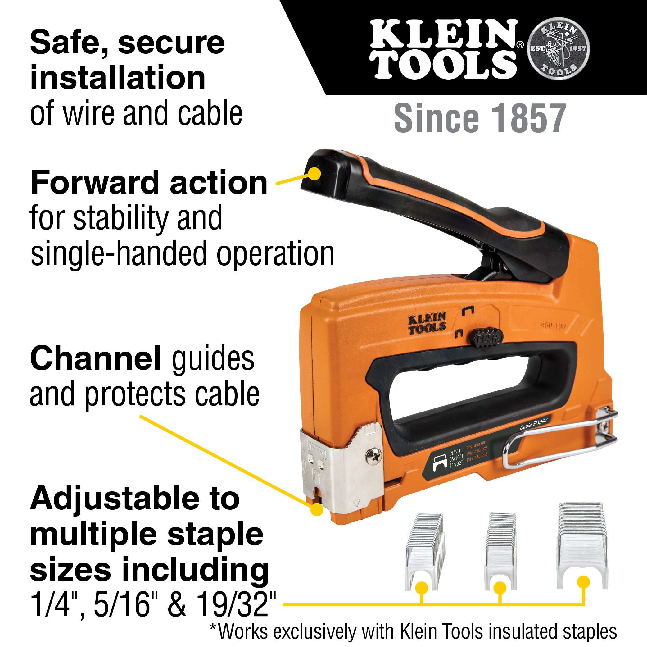 Klein Tools 450-100 Loose Cable Stapler - Edmondson Supply