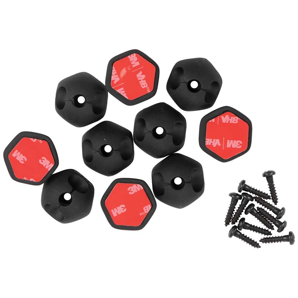 Klein Tools 450-400 Self-Adhesive Cable Mounting Clips, 1 Slot (10-Pack) - Edmondson Supply