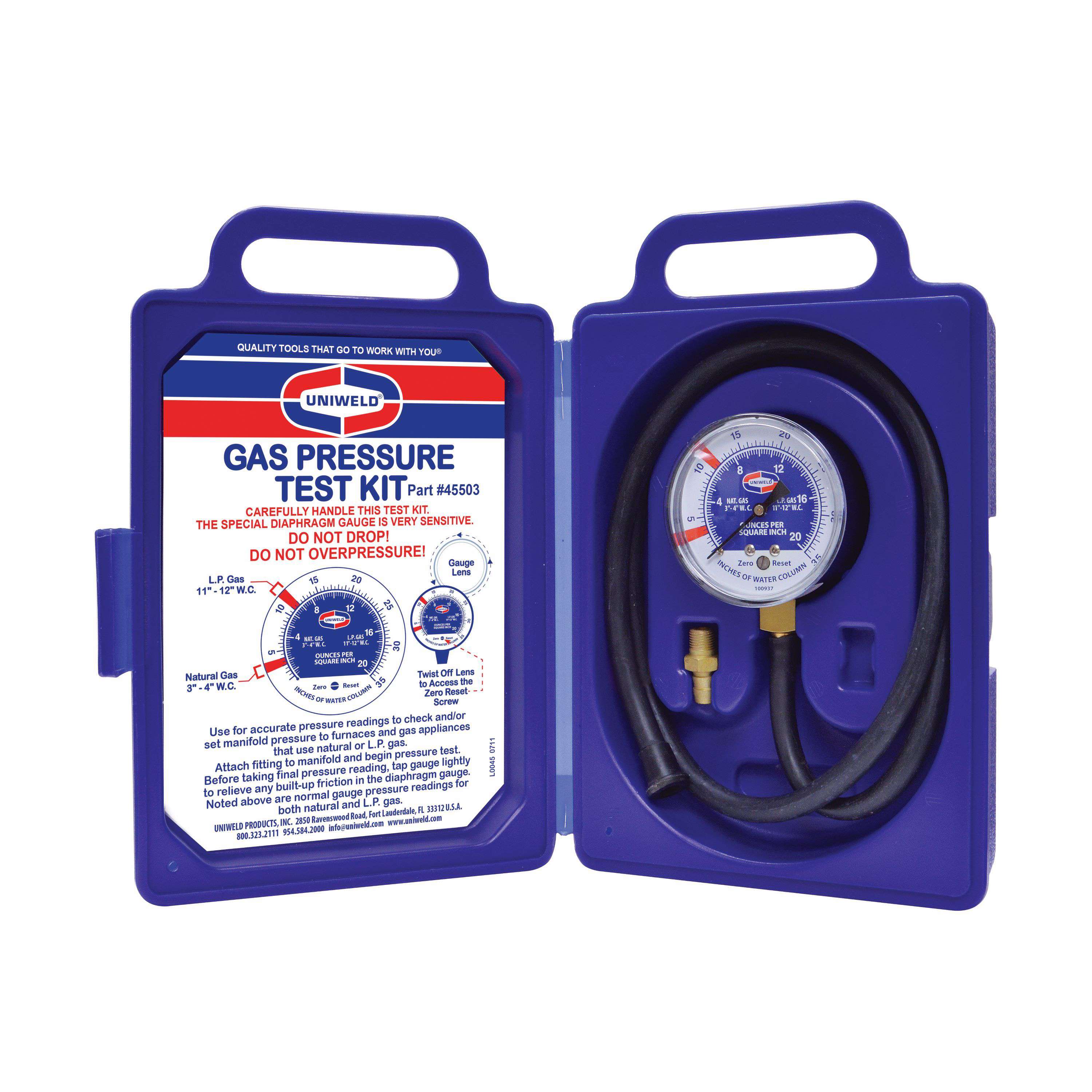 Uniweld 45503 Gas Pressure Test Kit - Edmondson Supply