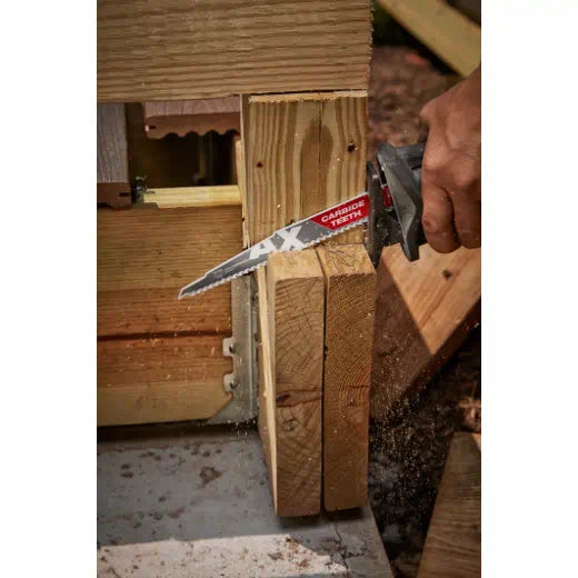 Milwaukee 48-00-5221 SAWZALL® The AX™ with Carbide Teeth Wood Blade 6" 5TPI, 1pk - Edmondson Supply