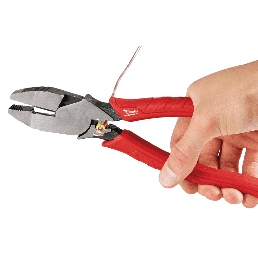 Milwaukee 48-22-6100 9" Comfort Grip High Leverage Lineman's Pliers with Crimper - Edmondson Supply