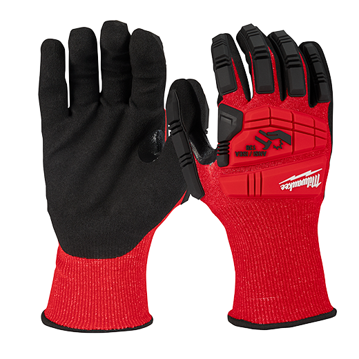 Milwaukee 48-22-8972 Impact Cut Level 3 Nitrile Dipped Gloves, Large - Edmondson Supply