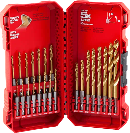Milwaukee 48-89-4631 SHOCKWAVE Impact Duty™ RED HELIX™ Titanium Drill Bit Set - 23PC - Edmondson Supply