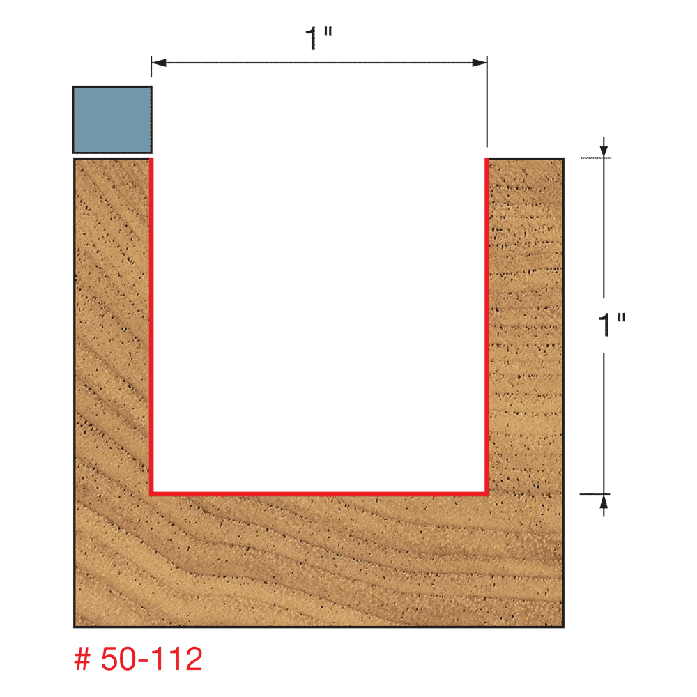 Freud 50-112 1" Top Bearing Flush Trim Bit - Edmondson Supply