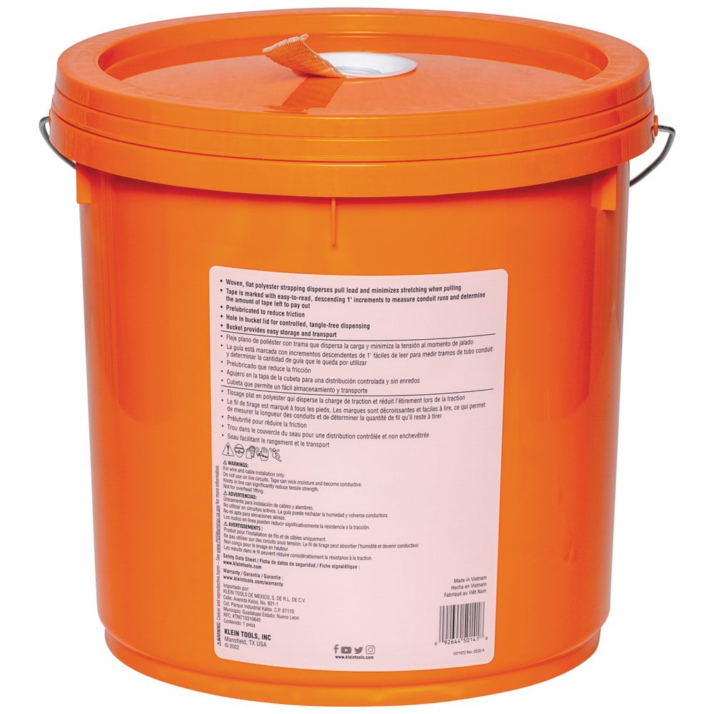 Klein Tools 50141 Conduit Measuring Pull Tape, 2500-Pound x 1000-Foot - Edmondson Supply