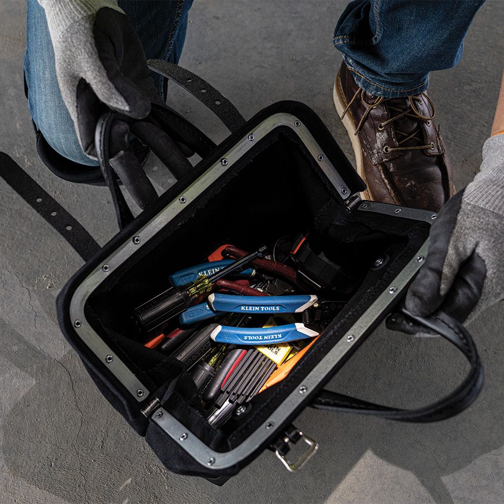 Klein Tools 510212BLK Tool Bag, Black Canvas, 12-Inch - Edmondson Supply