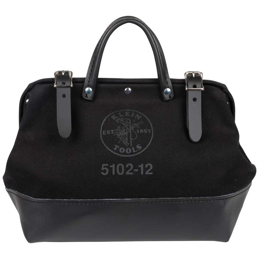 Klein Tools 510212BLK Tool Bag, Black Canvas, 12-Inch - Edmondson Supply