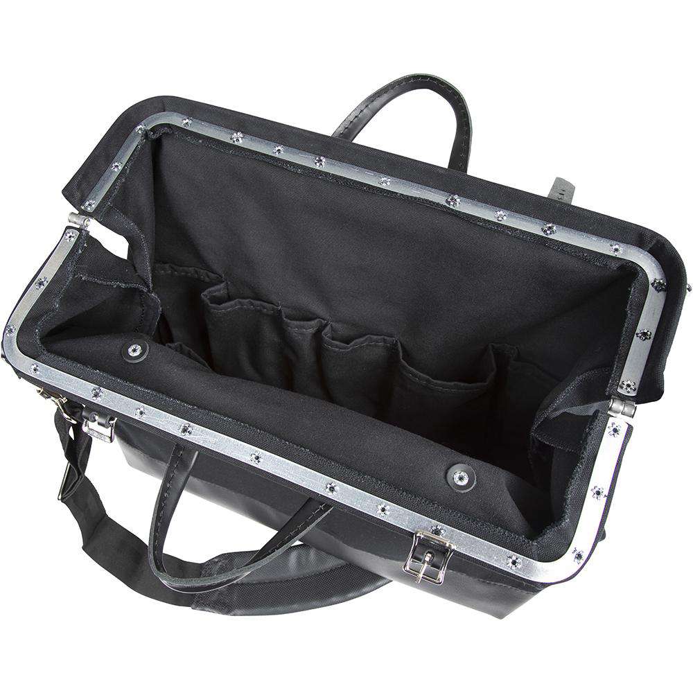 Klein Tools 510218SPBLK Deluxe Black Canvas Tool Bag, 18-Inch - Edmondson Supply