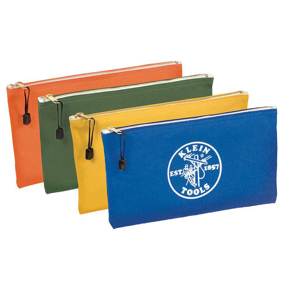 Klein Tools 5140 Canvas Bag 4 Pk Olive/Orange/Blue/Yellow - Edmondson Supply