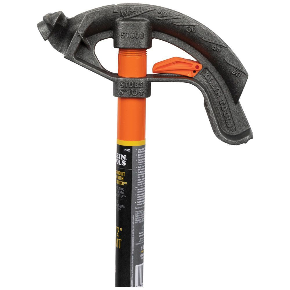 Klein Tools 51604 Iron Conduit Bender Full Assembly, 3/4-Inch EMT with Angle Setter™ - Edmondson Supply