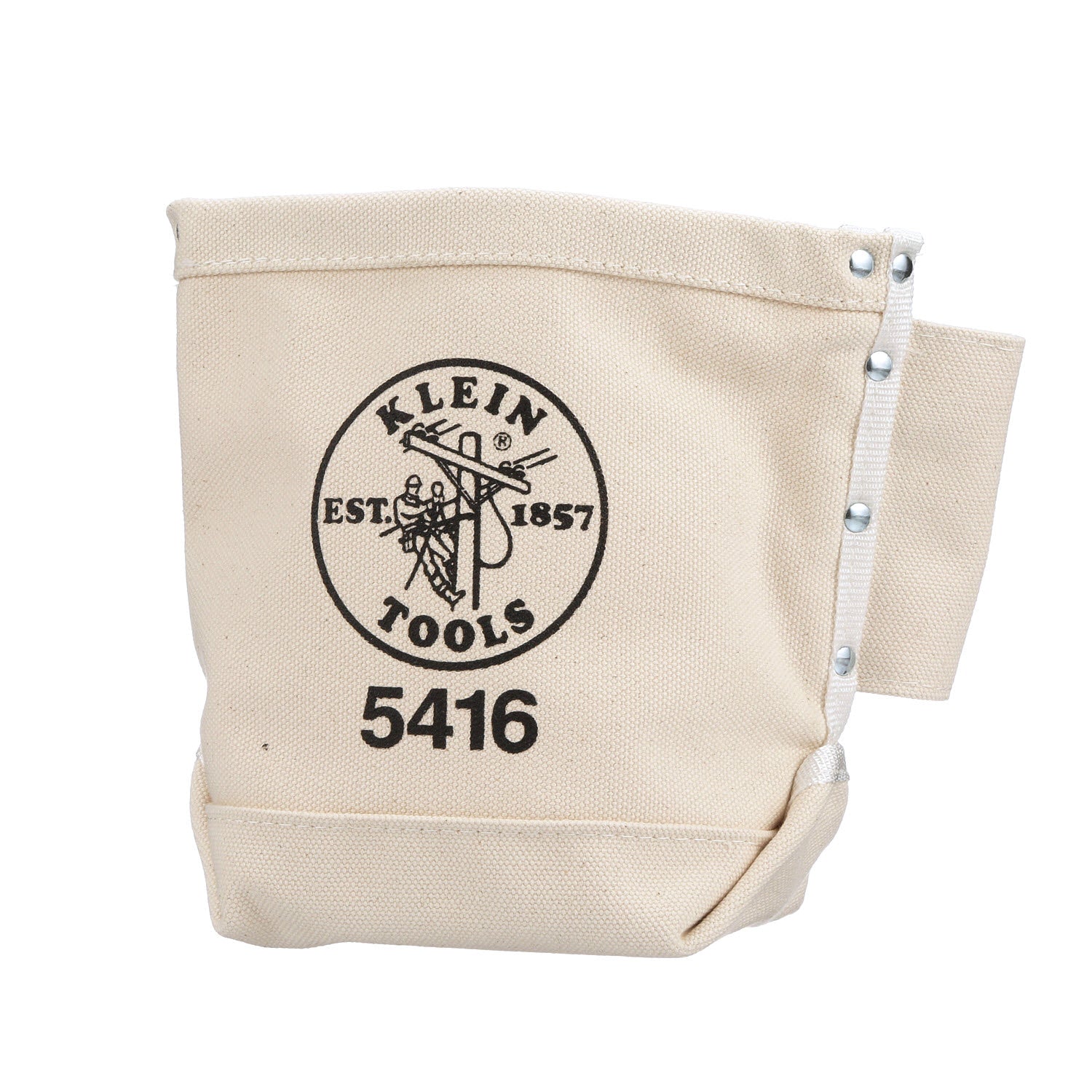 Klein Tools 5416 Tool Bag, Bull-Pin and Bolt Pouch, Belt Strap Connect, 5 x 10 x 9-Inch - Edmondson Supply