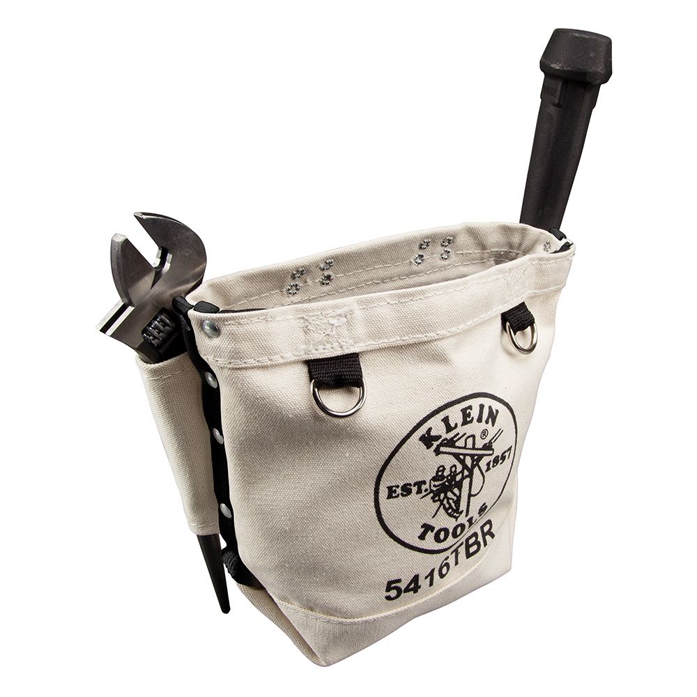 Klein Tools 5416TBR Tool Pouch, Bolt Retention Pouch, Canvas, Tunnel Connect, 5x10x9-Inch - Edmondson Supply