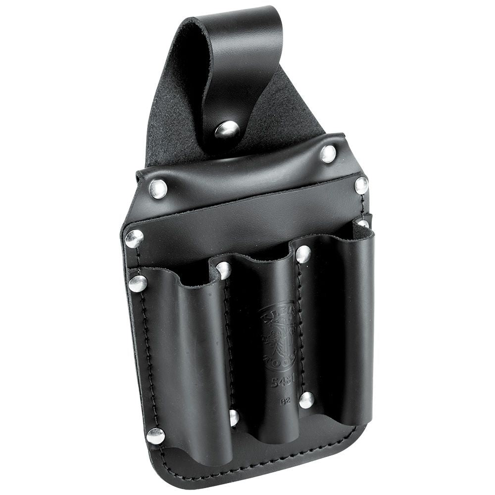 Klein Tools 5481 Tool Pouch, Leather Pocket Tool Organizer, 6-Pockets, 5.75x2.5x10-Inch - Edmondson Supply