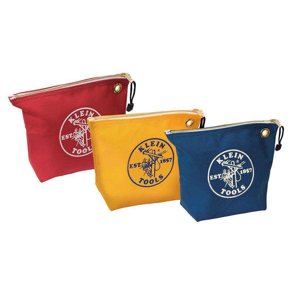 Klein Tools 5539CPAK Assorted Canvas Zipper Bags, 3-Pack - Edmondson Supply
