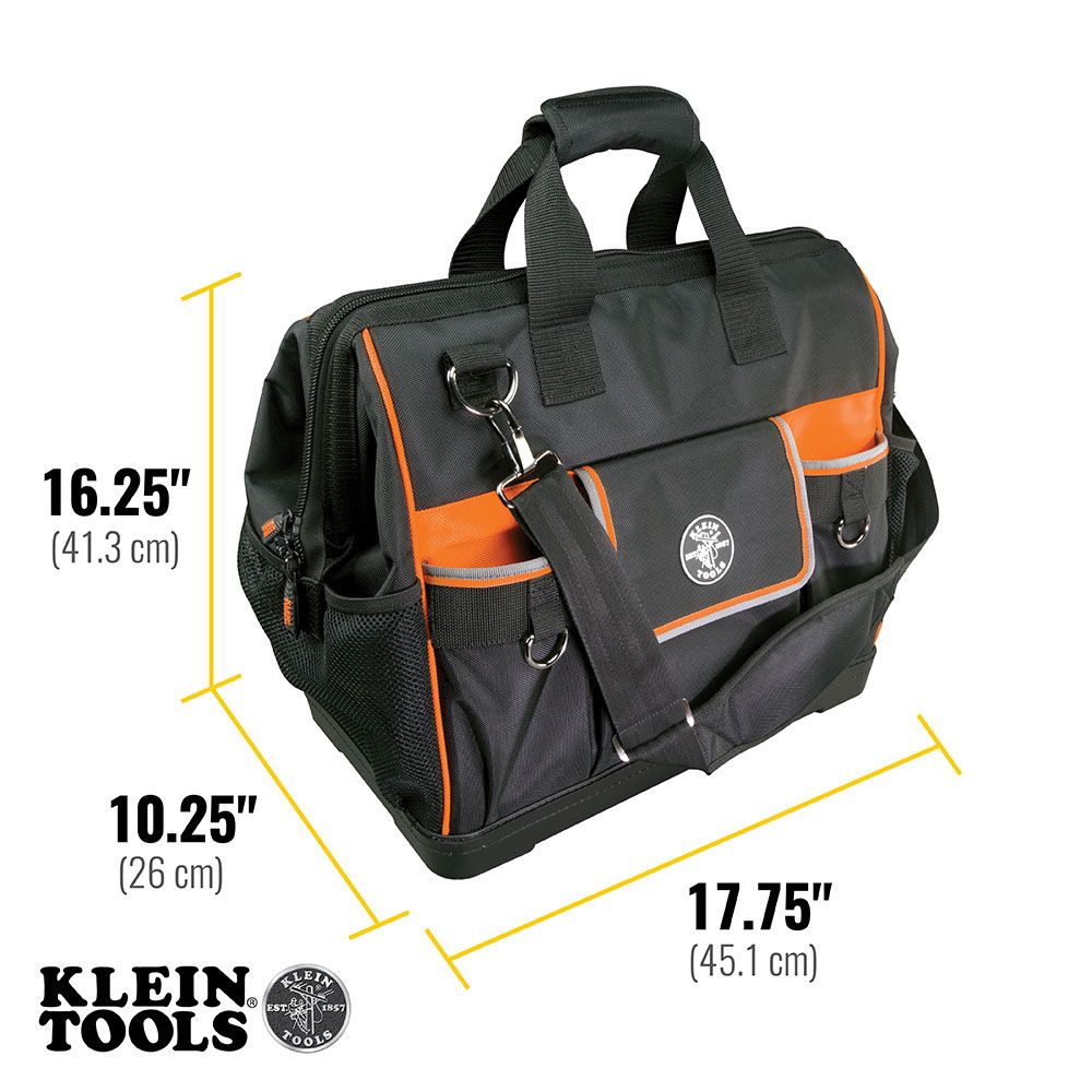 Klein Tools 55469 Tool Bag, Tradesman Pro™ Wide-Open Tool Bag, 42 Pockets, 16-Inch - Edmondson Supply
