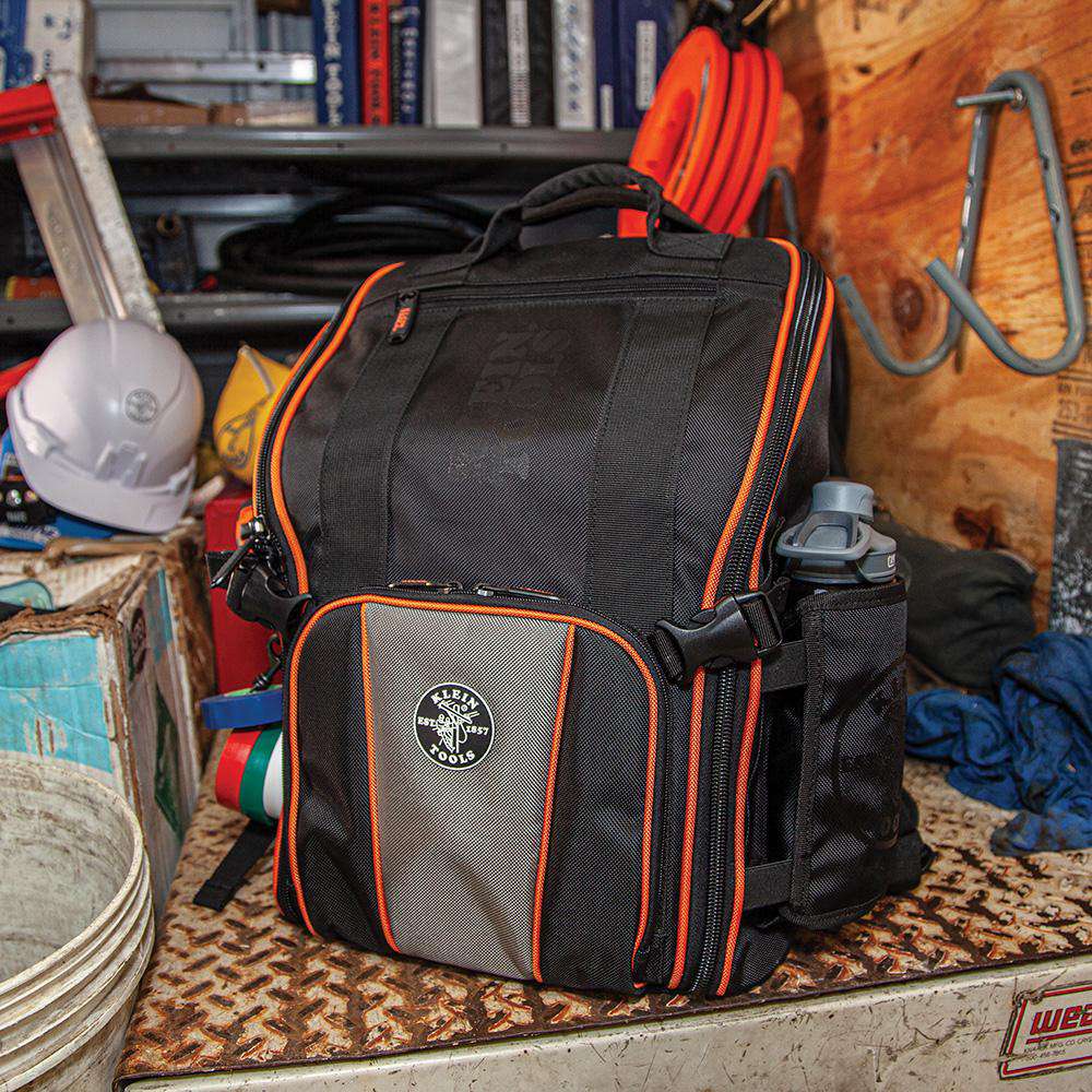 Klein Tools 55482 Tradesman Pro™ Tool Station Tool Bag Backpack, 21 Pockets, 17.25-Inch - Edmondson Supply
