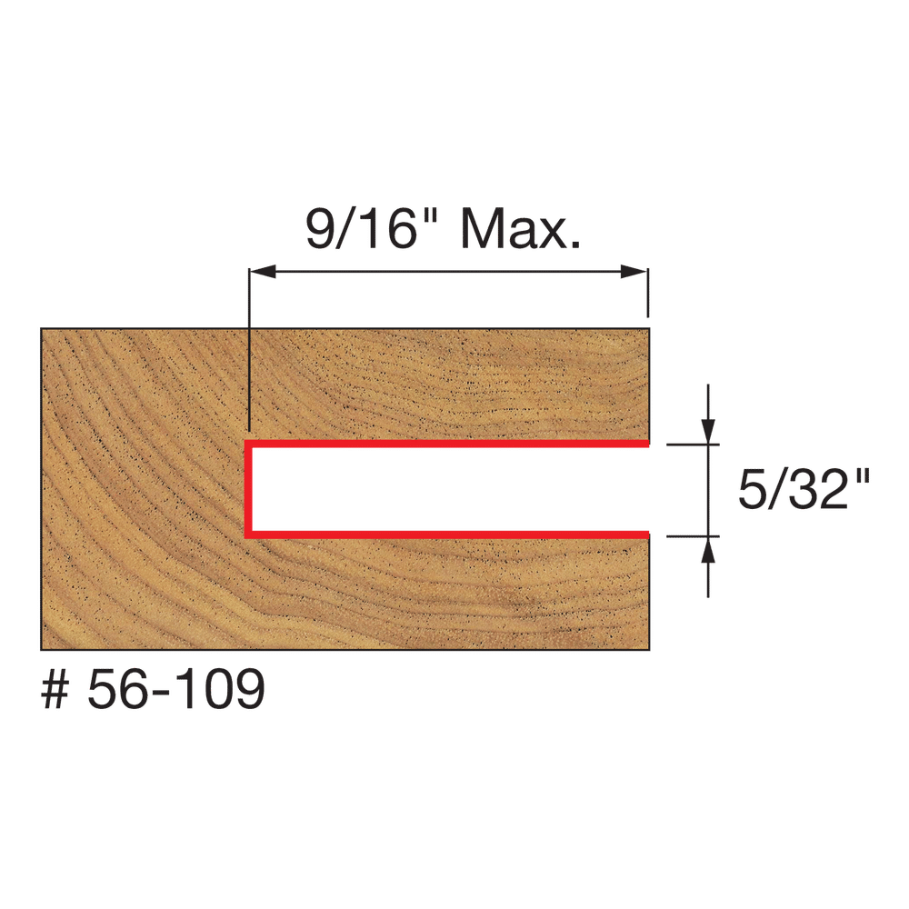 Freud 56-109 5/32" Slot Three Wing Slotting Cutter - Edmondson Supply