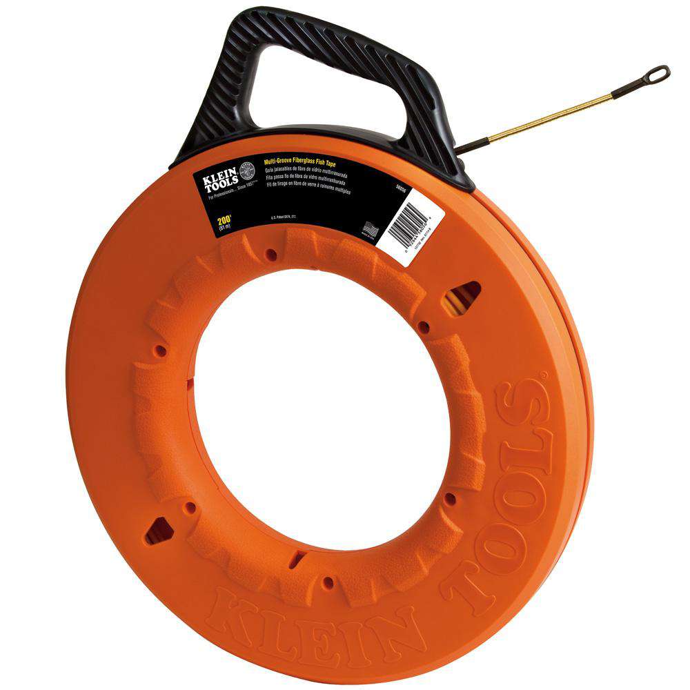 Klein Tools 56056 Multi-Groove Fiberglass Fish Tape 200-Foot - Edmondson Supply