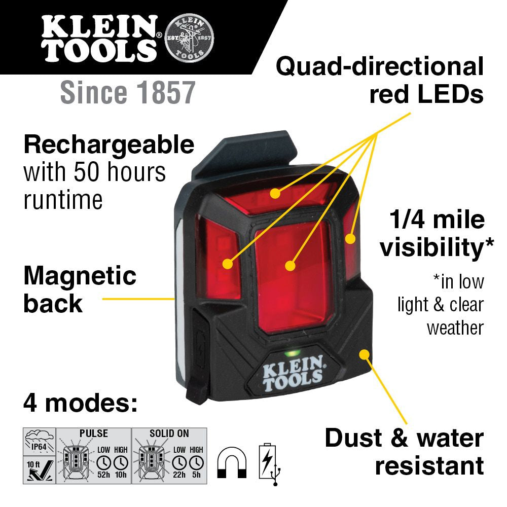 Klein Tools 56063 Rechargeable Safety Lamp with Magnet - Edmondson Supply
