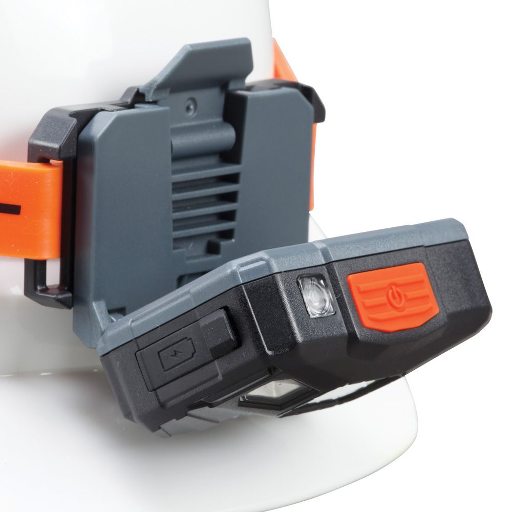 Klein Tools 56064 Rechargeable Headlamp with Silicone Strap, 400 Lumens, All-Day Runtime - Edmondson Supply