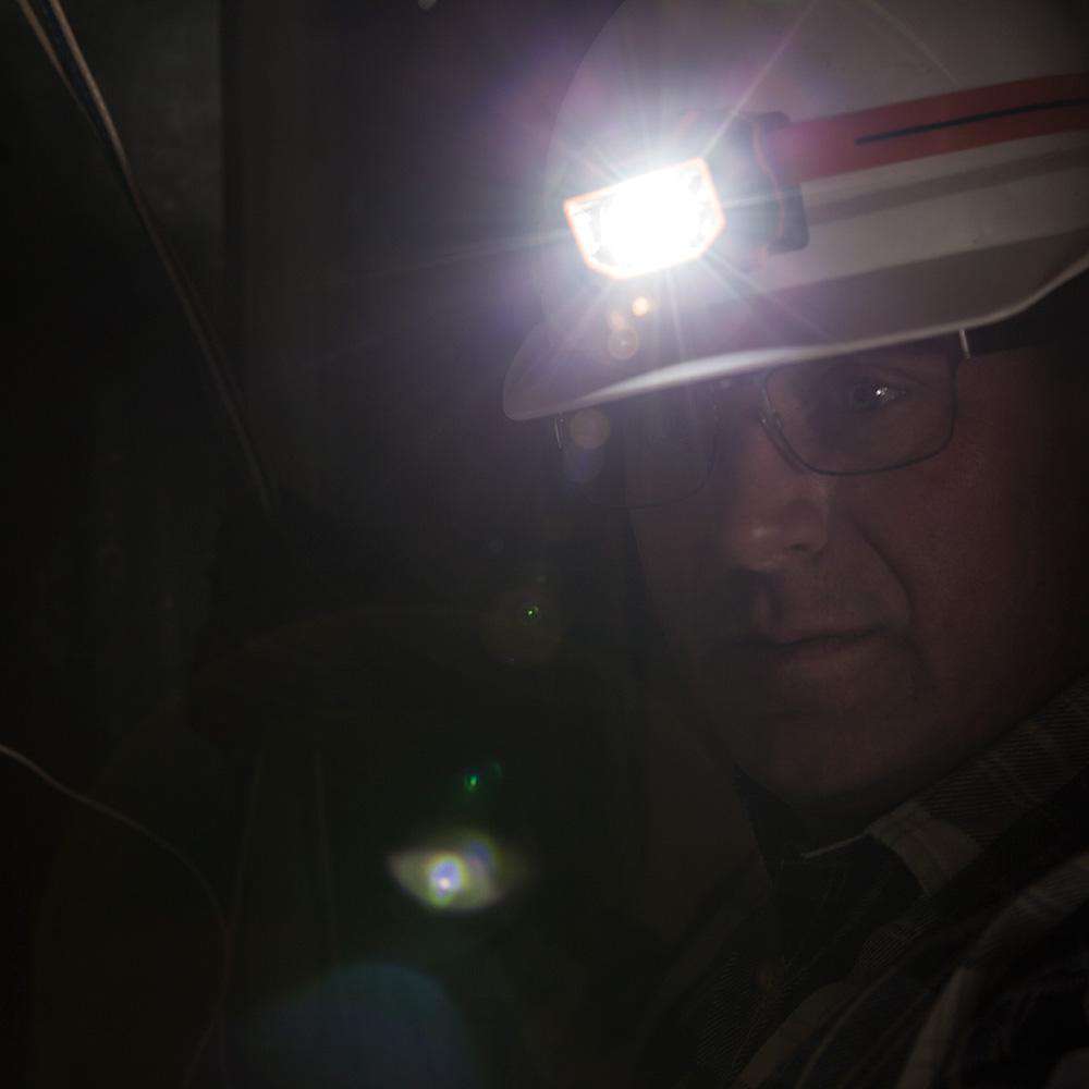 Klein Tools 56220 LED Headlamp Flashlight with Strap for Hard Hat - Edmondson Supply