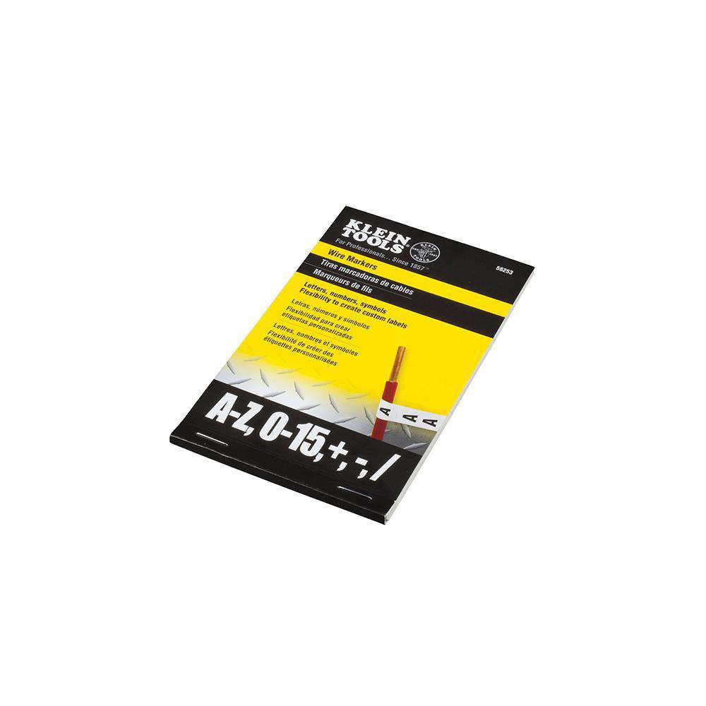 Klein Tools 56253 Wire Marker Book-Black Letters, Numbers and Symbols - Edmondson Supply