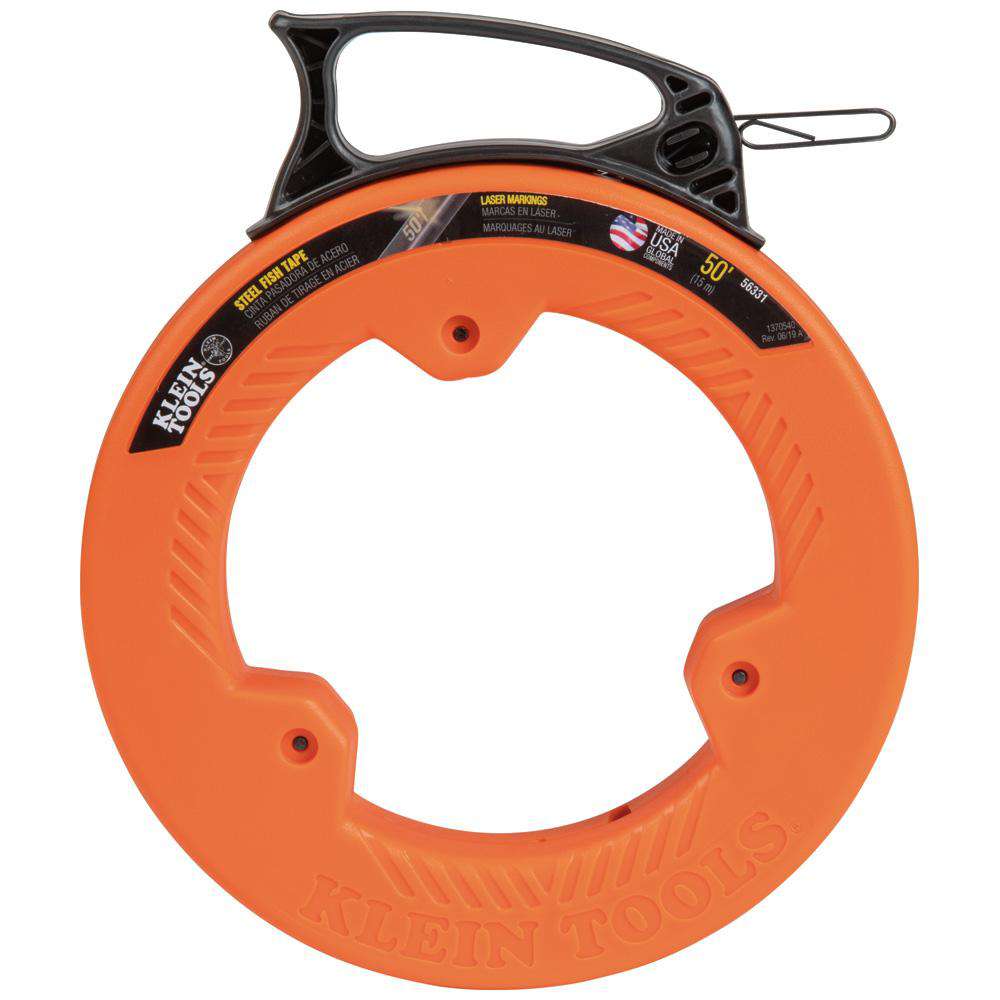 Klein Tools 56331 Steel Fish Tape, 1/8-Inch x 50-Foot - Edmondson Supply