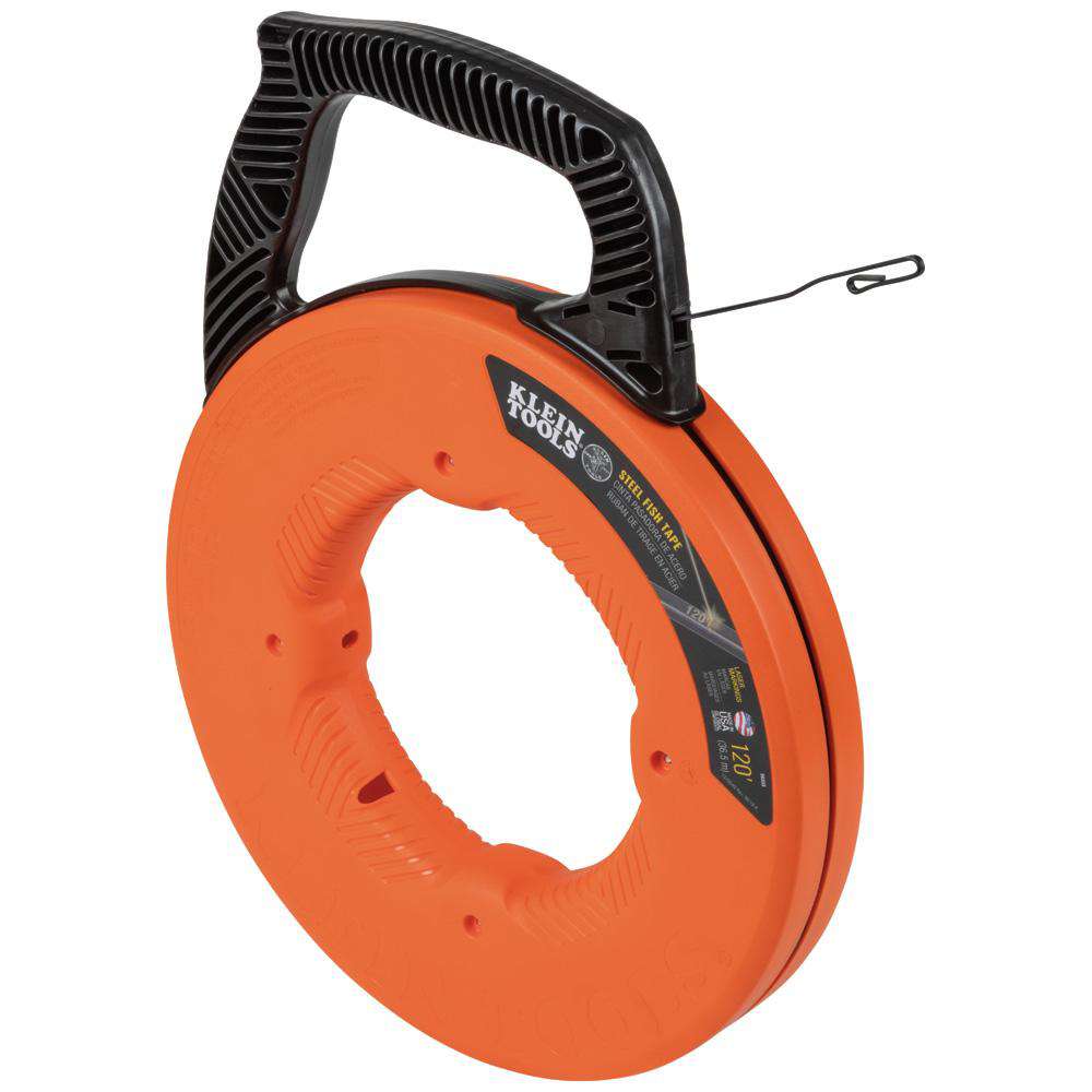 Klein Tools 56333 Steel Fish Tape, 1/8-Inch x 120-Foot - Edmondson Supply