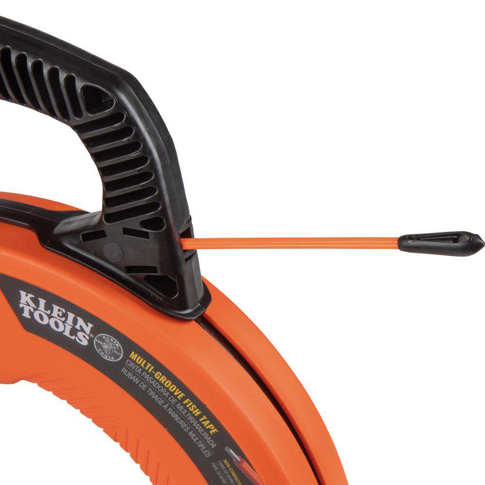 Klein Tools 56382 Multi-Groove Fiberglass Fish Tape with Nylon Tip, 50-Foot - Edmondson Supply